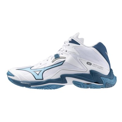 Zapatillas Para Voleibol Mizuno WAVE Lightning Z8 Mid Hombre Blancos / Azules / Plateados - Chile M